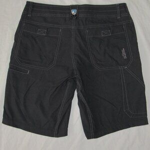 Kuhl Renegade Cargo Shorts Mens 32 Gray 10in Inseam Hiking Outdoor Nylon Stretch